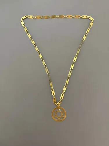 Corrente estrela de Davi ouro 18k