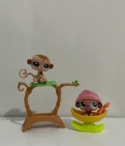 Littlest Pet Shop - Macaco na árvore e bebê 