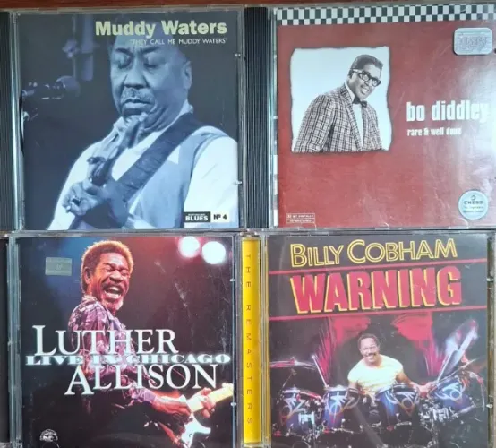 Cds blues Nuno Mindelis, Blues Etilicos, Muddy Waters, Luther Allison, Billy Cobham