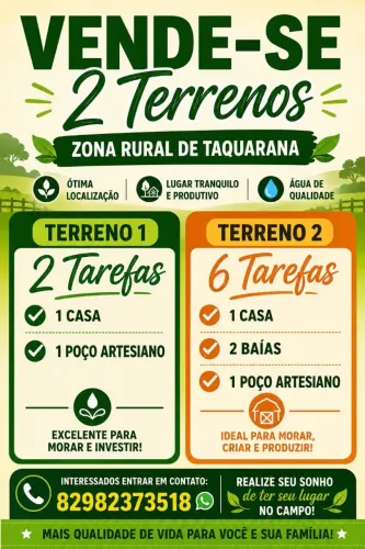 Vende-se 2 excelentes propriedades rurais