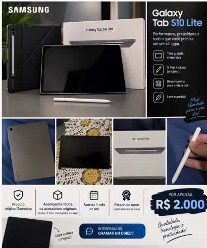 Samsung Galaxy Tab S10 Lite por R$ 2.000, com apenas 1 mês de uso