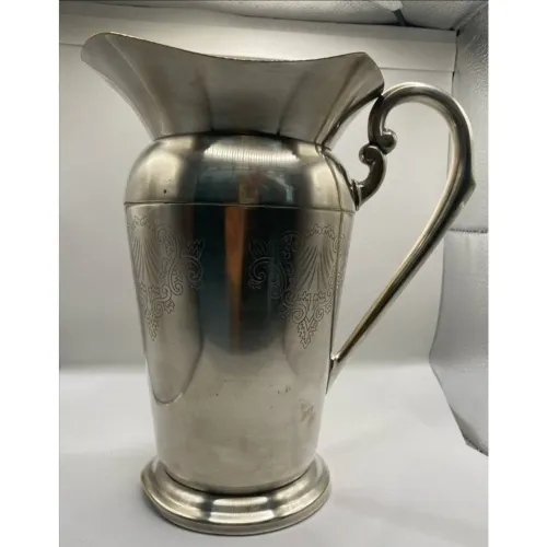 Jarra antiga decorativa, banho de prata, 90 dec Emerble