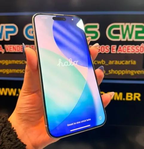 IPHONE 15 PRO MAX TITÂNIO BRANCO COM GARANTIA LOJA FÍSICA WP GAMES CWB