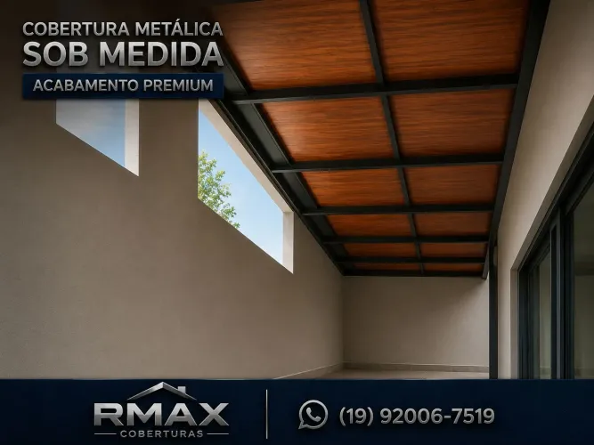 Cobertura Metálica C/ Telha Forro Amadeirado R$399 o m²
