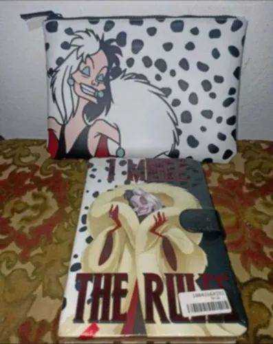 Kit Cruella caderneta e necessaire