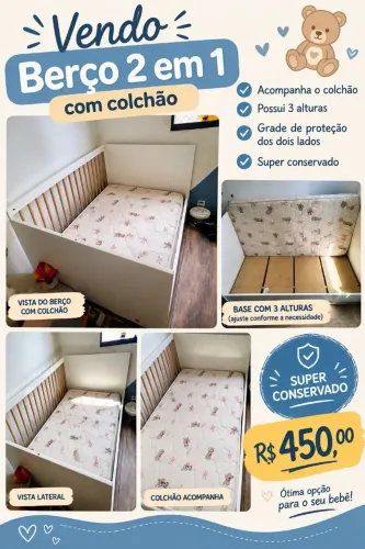 Berço 3 em 1