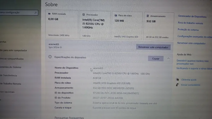 Notebook acer