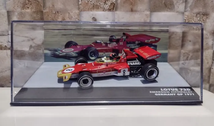 Miniatura Formula 1 Lotus 72D Emerson Fittipaldi Germany GP 1971