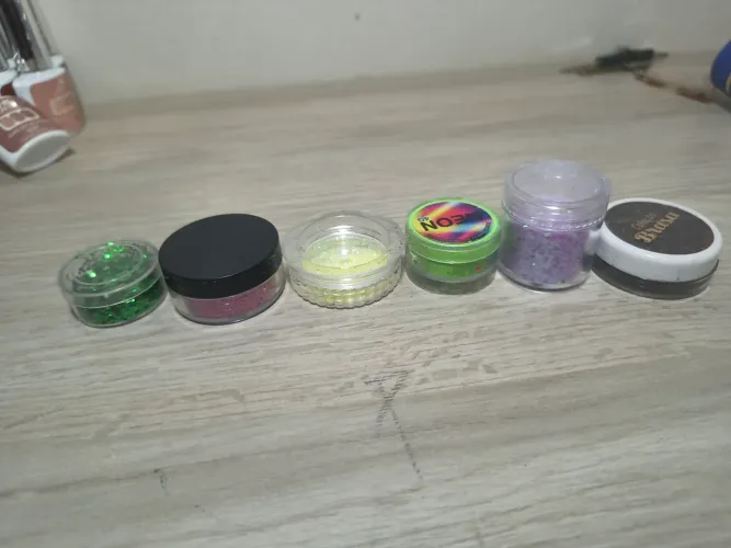 Kit 6 glitter diversos 