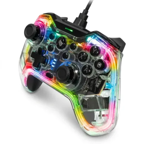 Controle Pichau Glower X1, PC/Switch/PS3/ Android, Transparente, PG-GLWX-BL01 Nenhuma aval