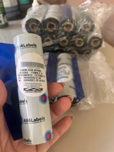 Ribbon cera MPWAX tinta para impressão
