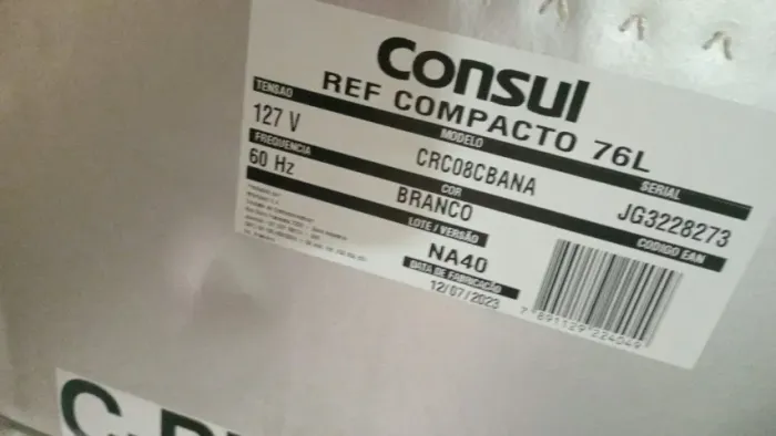 Frigobar Consul 76L - Novo (Sobra de Obra)