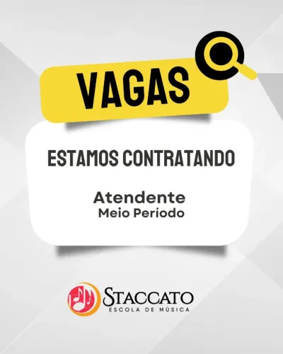 Vaga de Atendente/recepcionista - Meio Período