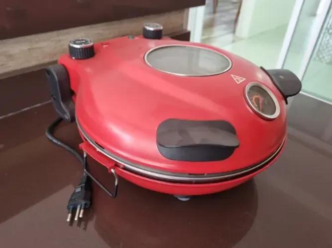 Forno Elétrico Labravia Vermelho 4L Com Grill Para Bancada