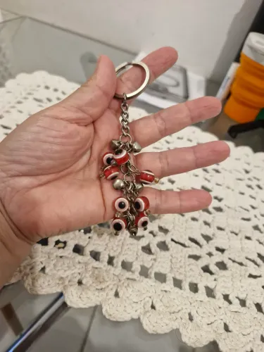 Chaveiro olho grego vermelho 
