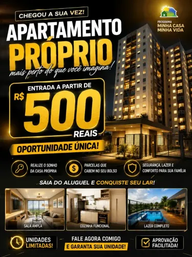 Entrada de 500 reais