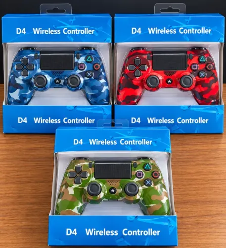 Controle PS4 Sem Fio Bluetooth D4 Camuflado