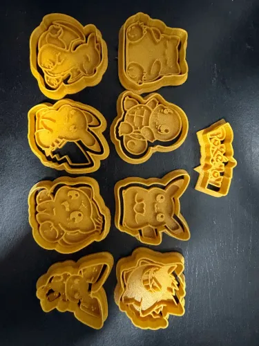 Kit de cortadores de biscoito estilo Pokémon 
