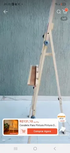 Cavalete para pintura