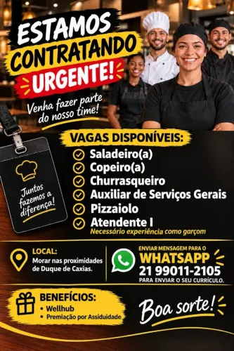 Contratação urgente