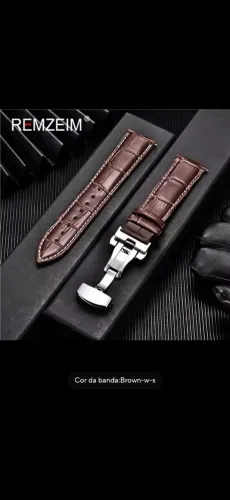 Quatro Pulseiras relógio em couro e elastica 20 mm