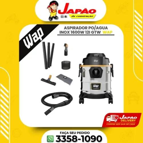 Aspirador Pó/Água Inox 1600w 12i Gtw Oferta Por Tempo Limitado
