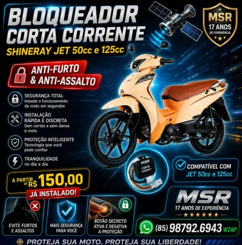 Bloqueador Corta Corrente Shineray 50cc 125cc Já Instalado. 