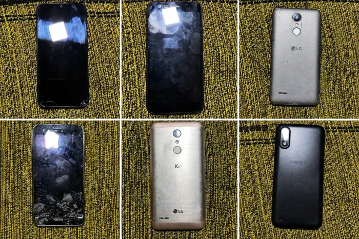 Celulares quebrados