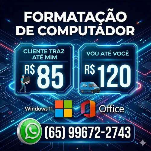 FORMATAÇÃO DE PC/NOTEBOOK CUIABÁ E VG 