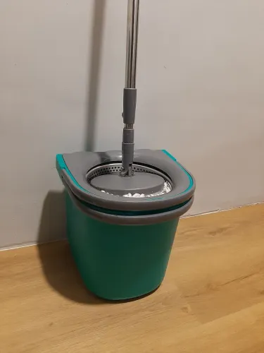 MOP balde duplo encaixe cinza e verde