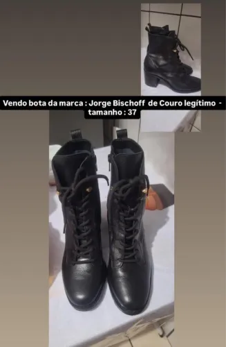Bota de couro legítimo - Jorge Bischoff - tamanho : 37