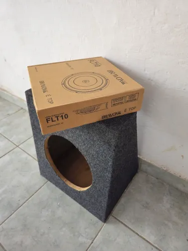 Subwoofer Bravox Slim 10" + Caixa Selada
