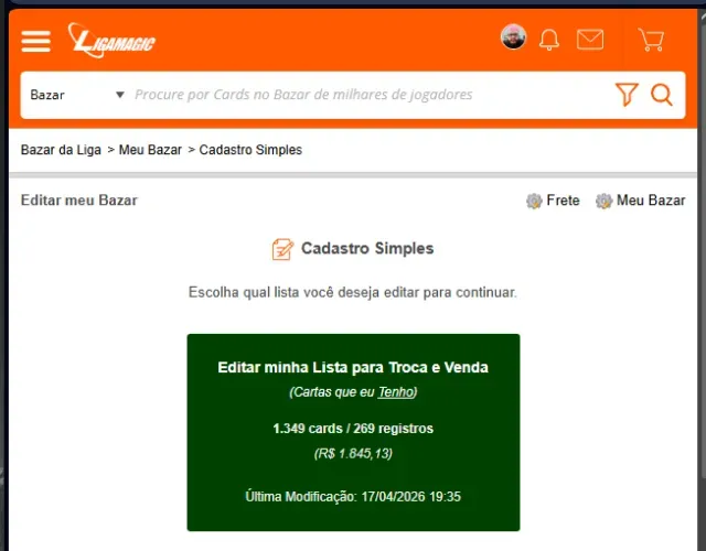 Coleção / pool de magic the gathering