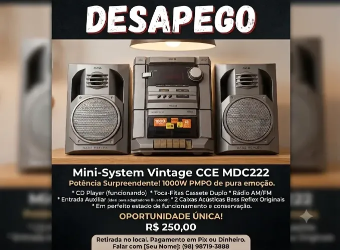 Desapego vintage som cce