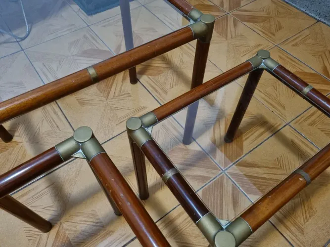 Conjunto vintage de mesas auxiliares