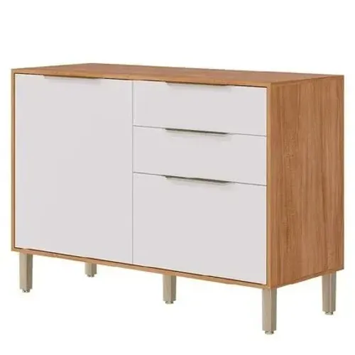 Balcão Divina Esplêndida, Celeste, Aurea 120cm 2pt 2gav - cinamomo/off white