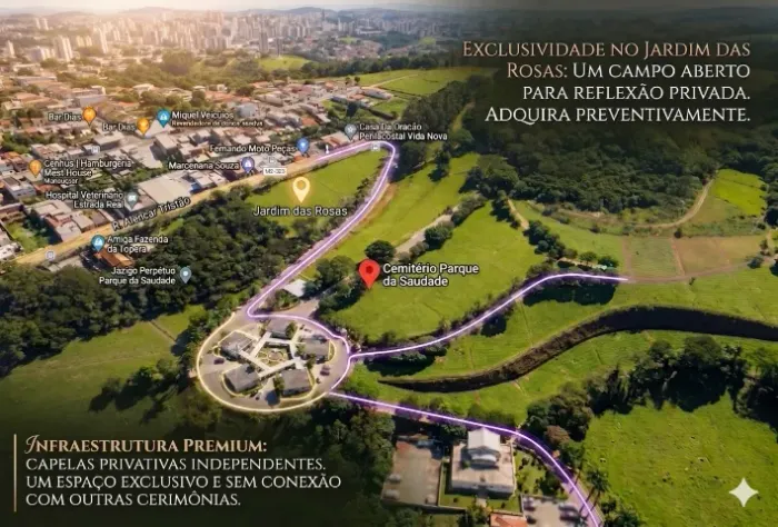 Jazigo Jardim das Rosas: Planejamento, privacidade e infraestrutura premium