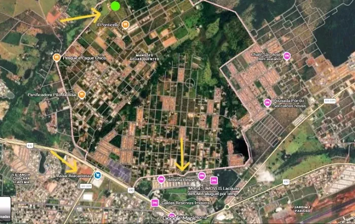 3 LOTES MANSÃOES ÁGUAS QUENTES - CALDAS NOVAS-GO