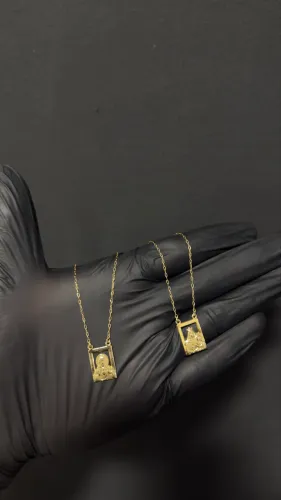 escapulário de ouro joia de fabrica 18k
