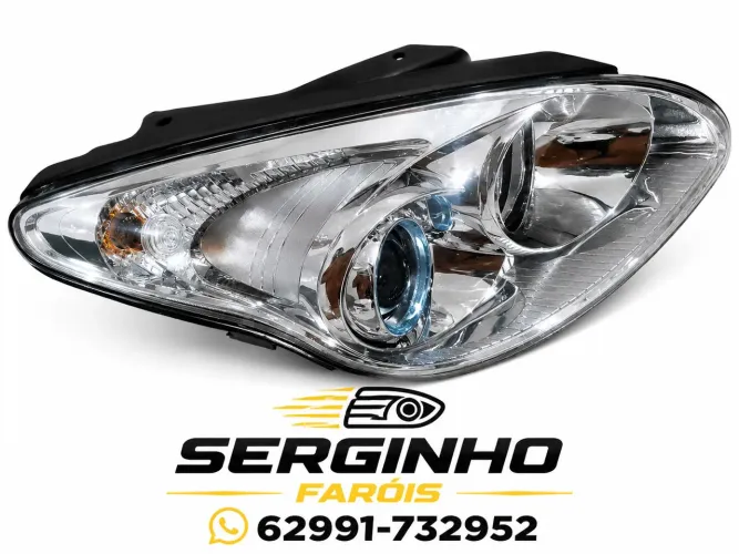 Farol Hyundai i30 direito cromado usado original