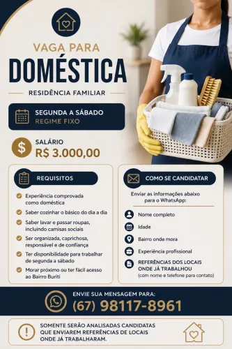 Vaga de doméstica 