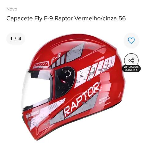 Capacete fly f9 raptor-novinho
