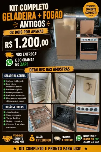 Kit de geladeira e fogão antigo!!!