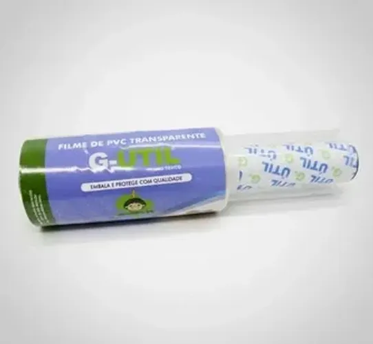 Rolo Filme Pvc 12cmx150 Metros Com Cabo Giratorio 