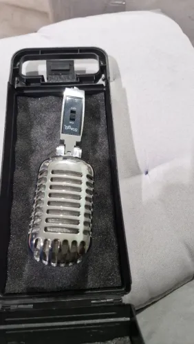 Microfone Vintage Stagg SDMP100 - Estilo Retrô 50?s Cromado