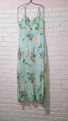 Vestido Longo Floral Gata Enxerida Feminino G