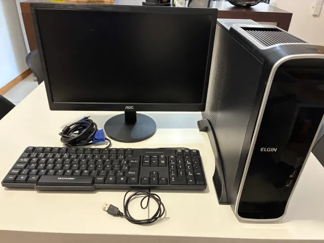 Computador Elgin I3 SlimFit + entrada serial + monitor AOC 21"