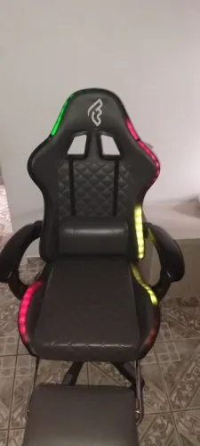 Cadeira gamer com luz de led colorida