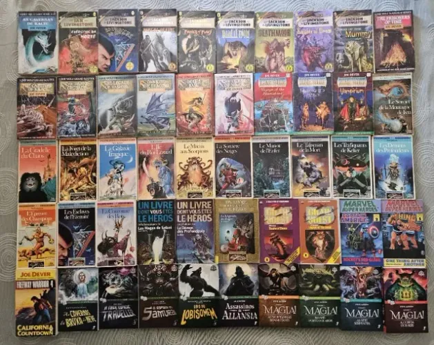 Livro jogo RPG. Aventuras Fantásticas Lobo Solitário Grail Quest Freeway Warrior Marvel