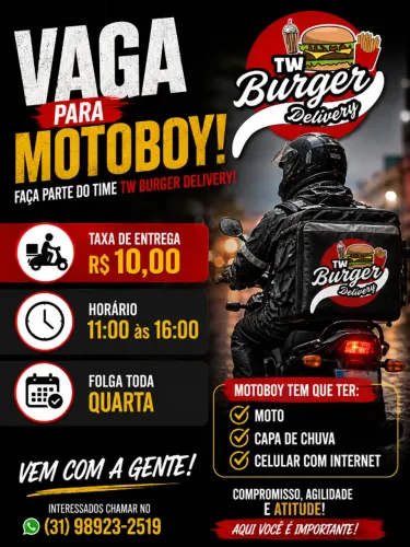 Vaga para Motoboy